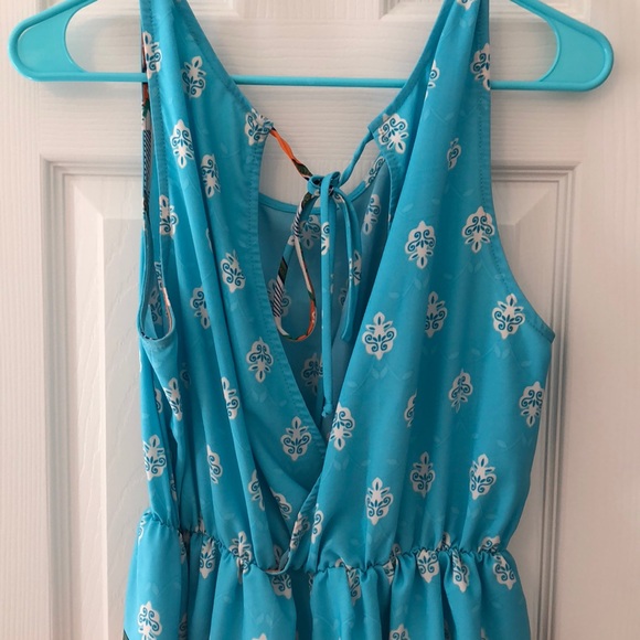 Blue and Orange Sun Dress - Picture 2 of 5